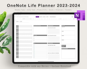 Onenote Digital Planner, Onenote Template, Project Planner Onenote, Project Management Onenote, Onenote Planner, Onenote Mac Template