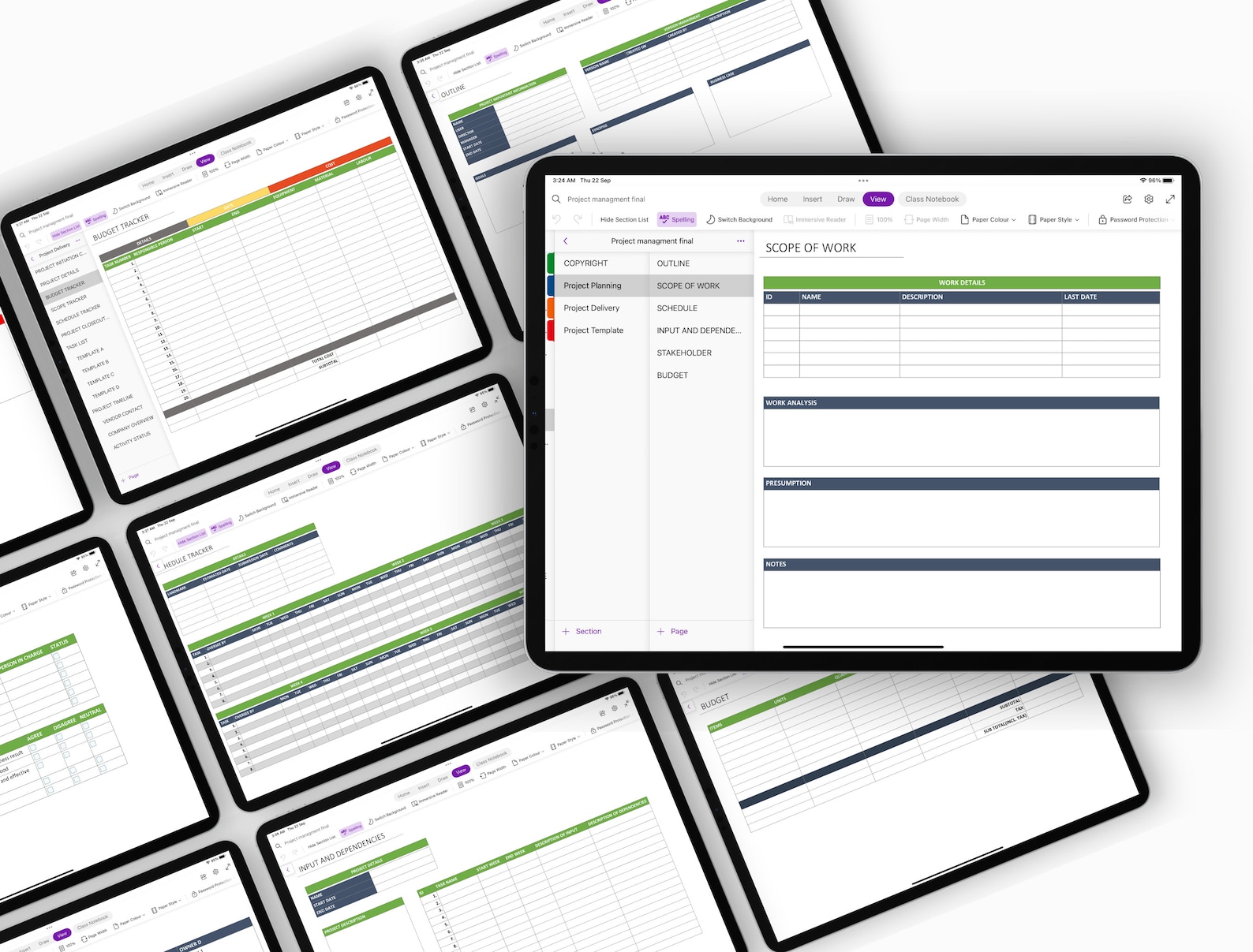 Onenote Digital Planner Project Planner Onenote Project Etsy