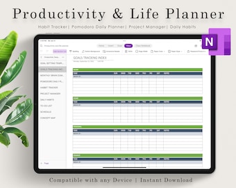 Onenote Digital Planner, Onenote Template, Project Planner Onenote, Project Management Onenote, Onenote Planner, Onenote Mac Template