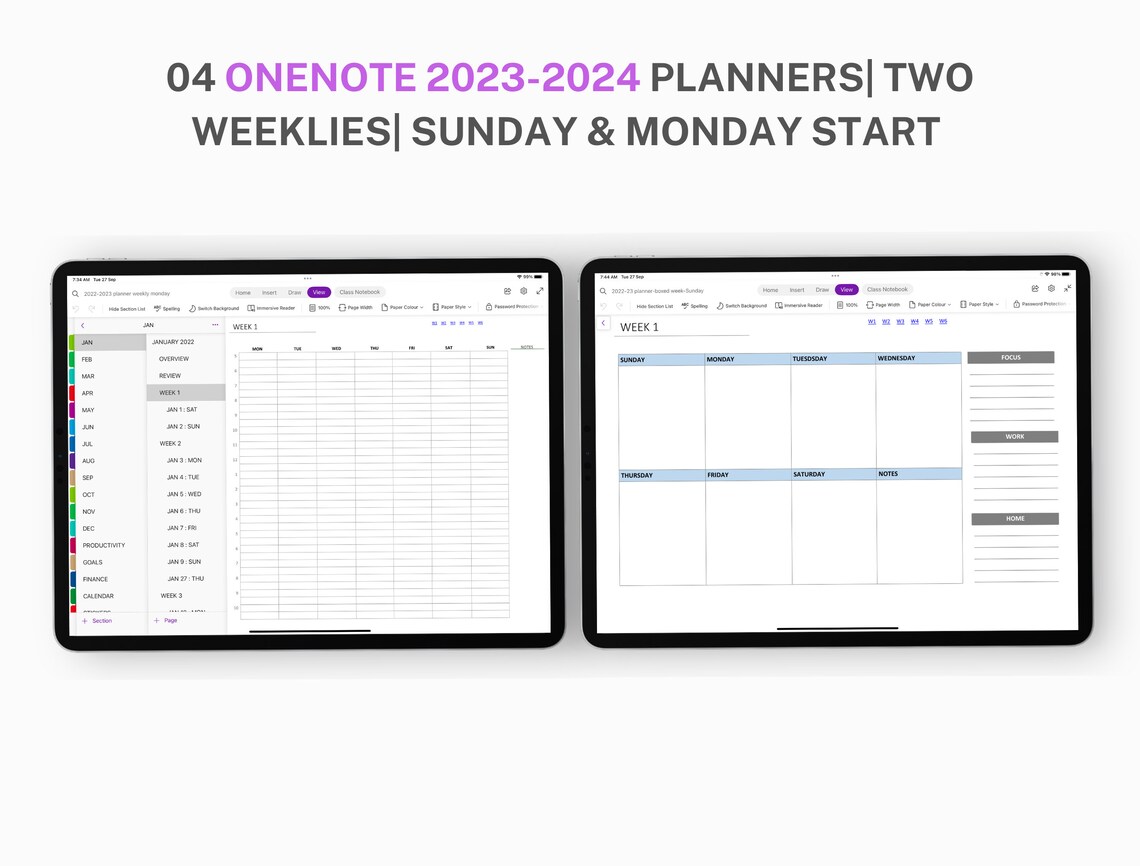 Onenote Digital Planner, Onenote Template, Project Planner Onenote