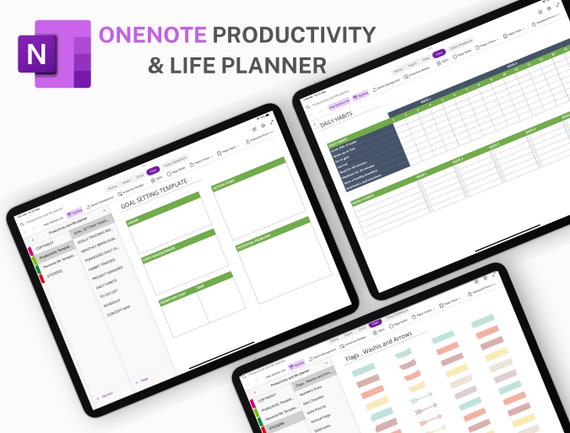 Onenote Digital Planner Onenote Template Project Planner - Etsy UK