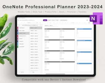 Onenote Digital Planner, Onenote Template, Project Planner Onenote, Project Management Onenote, Onenote Planner, Onenote Mac Template