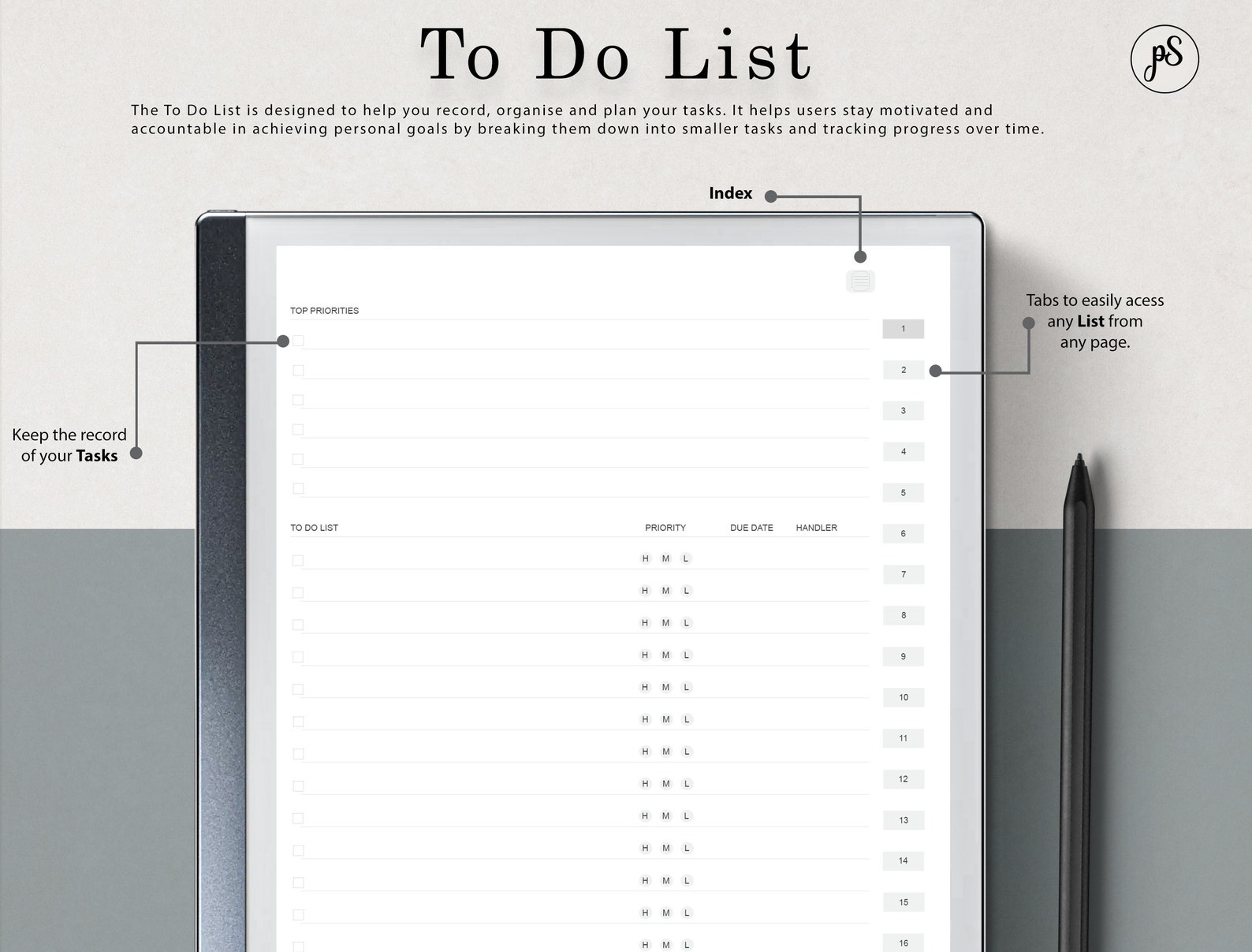 Remarkable 2 Templates to Do List for Remarkable 1 & 2 Template Etsy