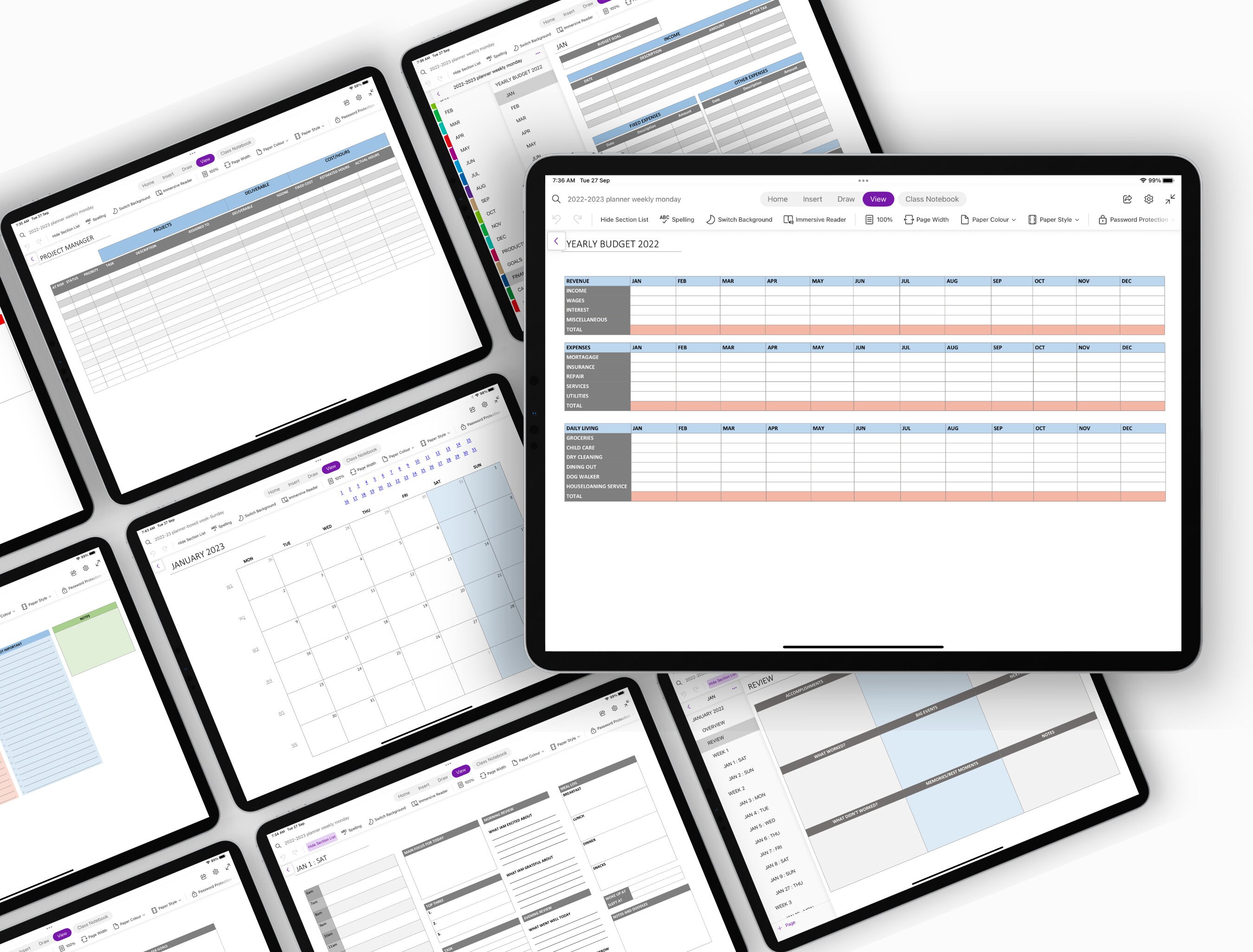 Onenote Digital Planner, Onenote Template, Project Planner Onenote ...