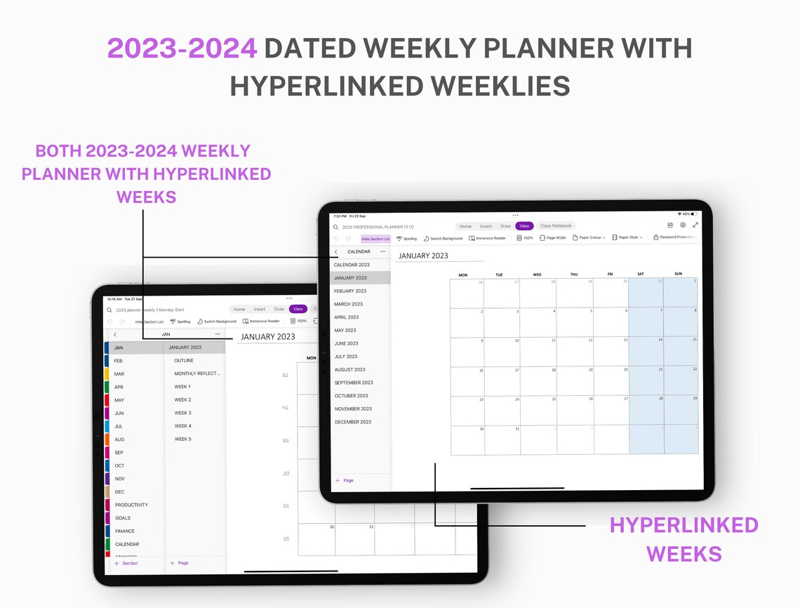 Onenote Digital Planner, Onenote Template, Project Planner Onenote