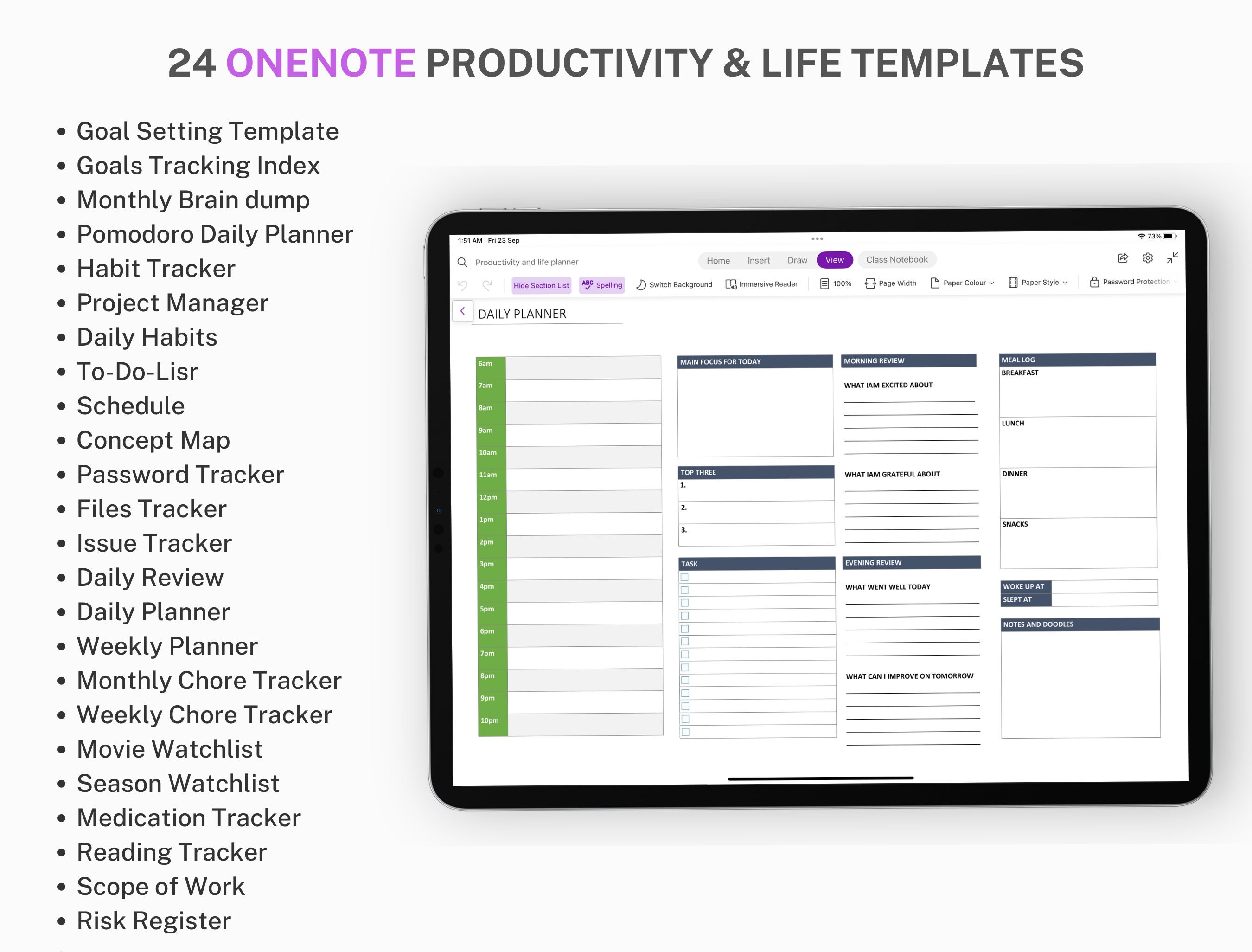 Onenote Digital Planner, Onenote Template, Project Planner Onenote Onenote Digital Planner, Onenote Template, Project Planner Onenote