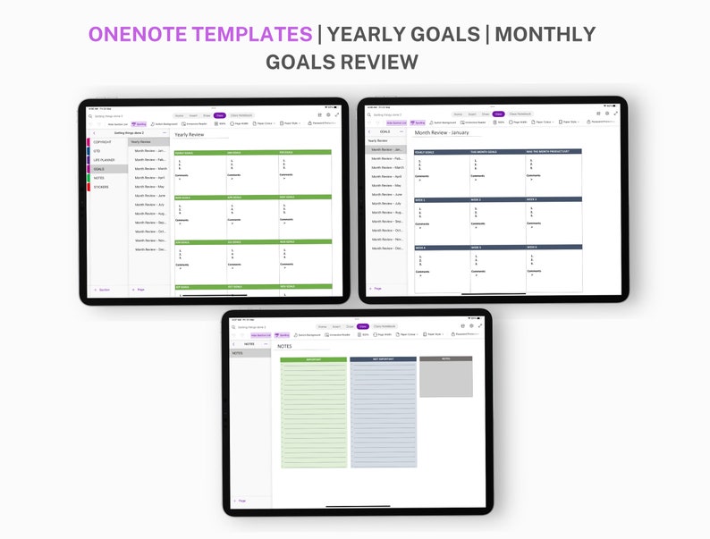 Onenote Digital Planner, Onenote Template, Project Planner Onenote