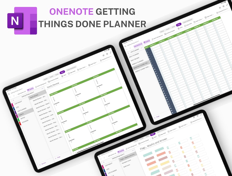 Onenote Digital Planner Onenote Template Project Planner Etsy
