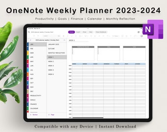 Onenote Digital Planner, Onenote Template, Project Planner Onenote, Project Management Onenote, Onenote Planner, Onenote Mac Template