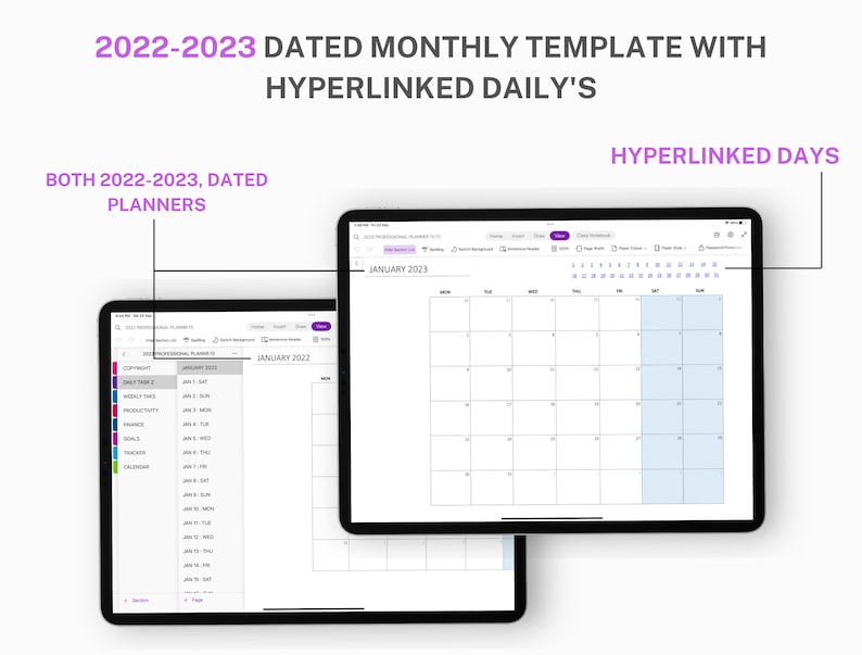 Onenote Digital Planner Onenote Template Project Planner Etsy