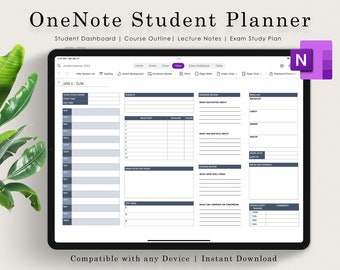 Onenote Student Planner, Onenote Digital Planner, Onenote Template, Project Planner Onenote, Onenote Planner, Onenote Mac Template