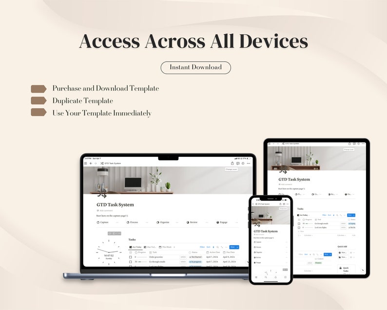 GTD Notion Template GTD Notion Planner Task Planner All in One GTD Notion Template GTD Notion Planner Task Planner All in One