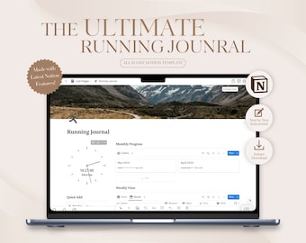 Running Notion Template, Running Journal Notion, Running Planner, All In One Running Tracker