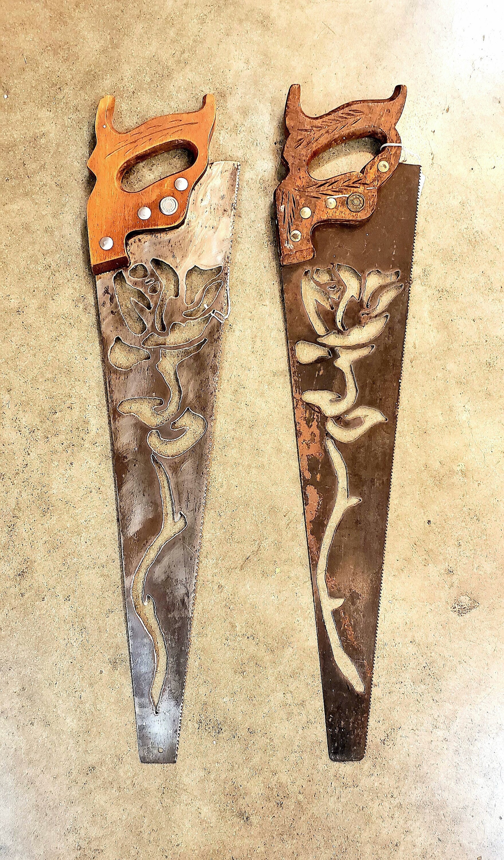 Handsaws Set Of Roses Plasma Art She Sheds Lodge and Cabin Wall