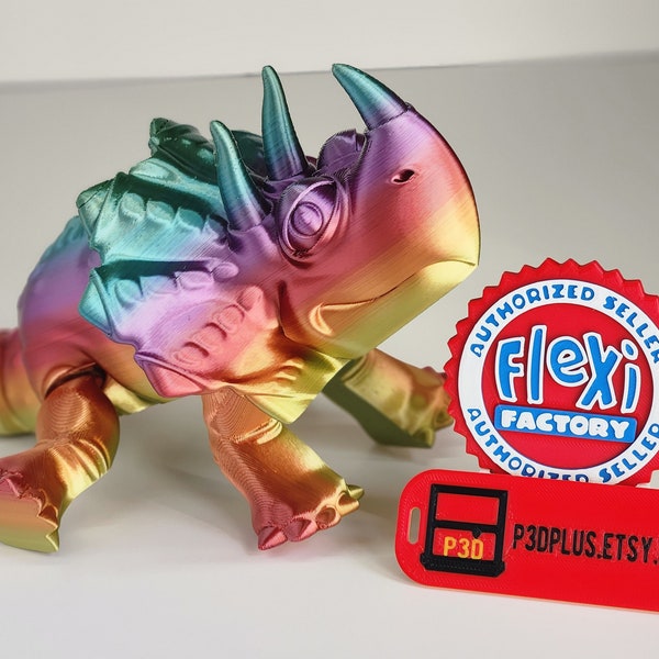 Flexi Triceratops articulado impreso en 3D