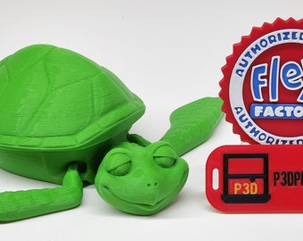 Flexi Turtle Bowl Articulated 3D Printed