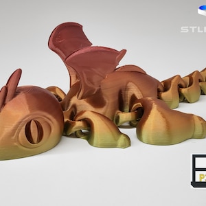 Articulated Baby Dragon 3D Printed