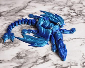 Articulated 3D Printed Puppet Dragon - Interactive Dragon Figurine - Collectible Dragon Art - Unique Gift for Dragon Lovers