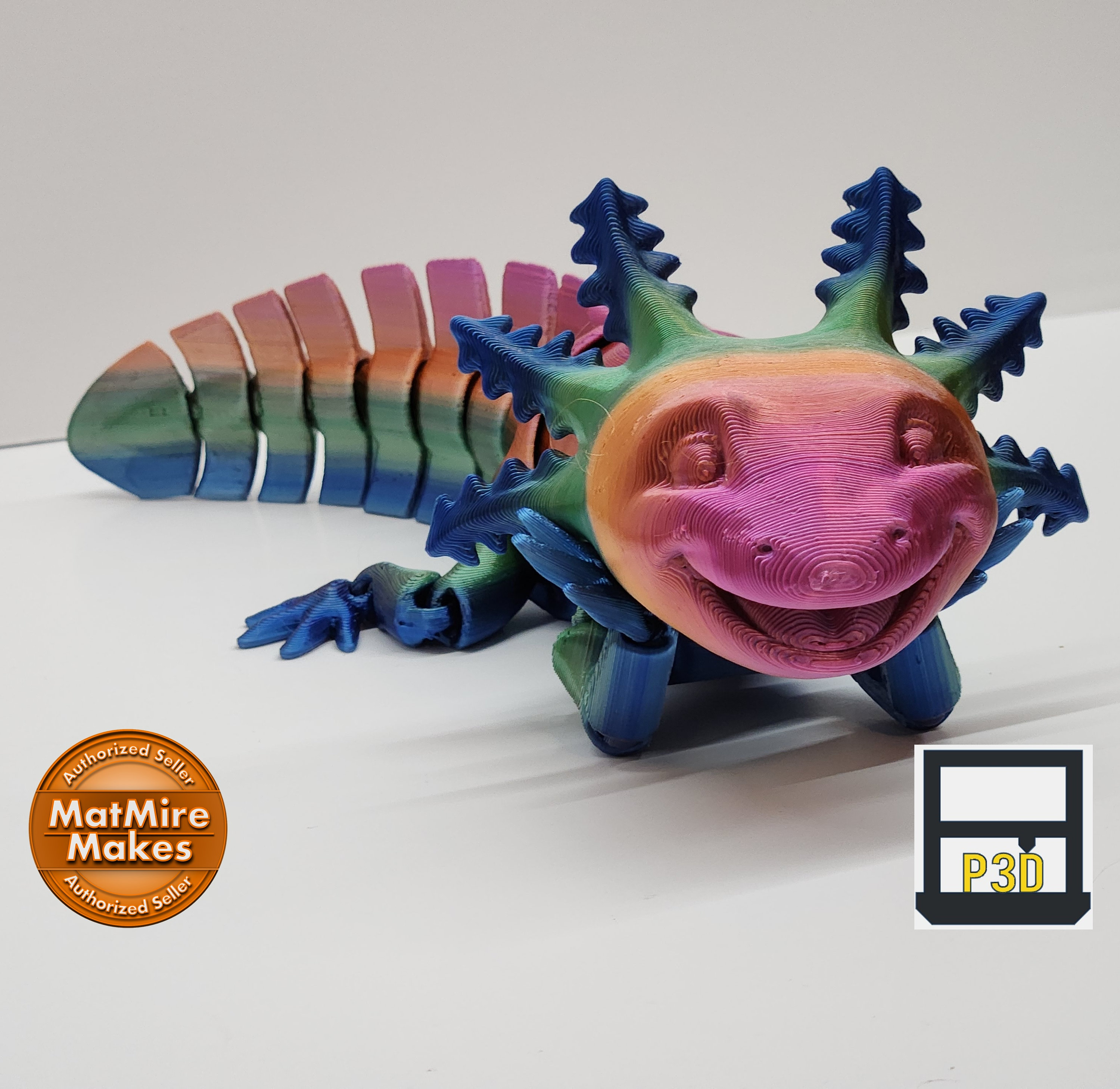 Buy Authentic AMUSE Axolotl Rainbow Colour Clear Soft Vinyl Figure