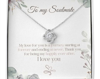 To My Soulmate Necklace, Anniversary gift for Wife, Wife Birthday , Wife Gift from Husband, Mothers Day gift from husband, Fiancé Gift