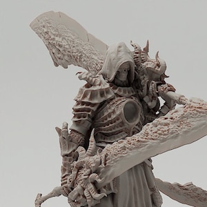 Ringed City Knight Miniature inspired by Dark Souls 3D Printed Mini RealSteOne Dungeons and Dragons D&D Pathfinder Dark Fantasy Figure