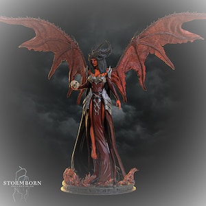 Female Demon Miniature Devil Succubus Mini Resin 3D Printed Stormborn Collectibles Dungeons and Dragons D&D Pathfinder Mini Diablo Mini