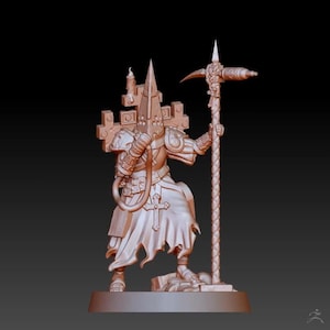 War Prophet Proxy Miniature inspired by Trench Crusade Trench Pilgrims 3D Printed Mini Maxi Yagami Grimdark Fantasy Wargame Figure
