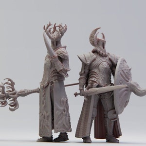 Apex and Pinnacle Knight Miniature inspired by Elden Ring Mini RealSteOne Dungeons and Dragons D&D Pathfinder Mini 3D Print