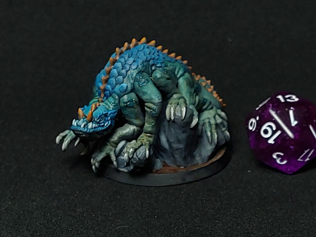 Painted Dnd Miniature Basilisk Designed by Crippled God - Etsy