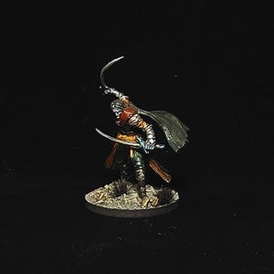 Drow Ranger Miniature Dark Elf Knight Painted DnD Mini Wizkids Games Dungeons and Dragons D&D Pathfinder Figure