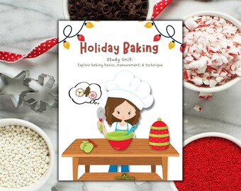 Unidad de estudio de repostería navideña / Galletas navideñas / Descarga digital / Paquete de aprendizaje