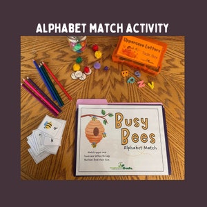 Alphabet Learning Aid | Pre-K Game | Printable ABC File Folder Activity | Matching Game