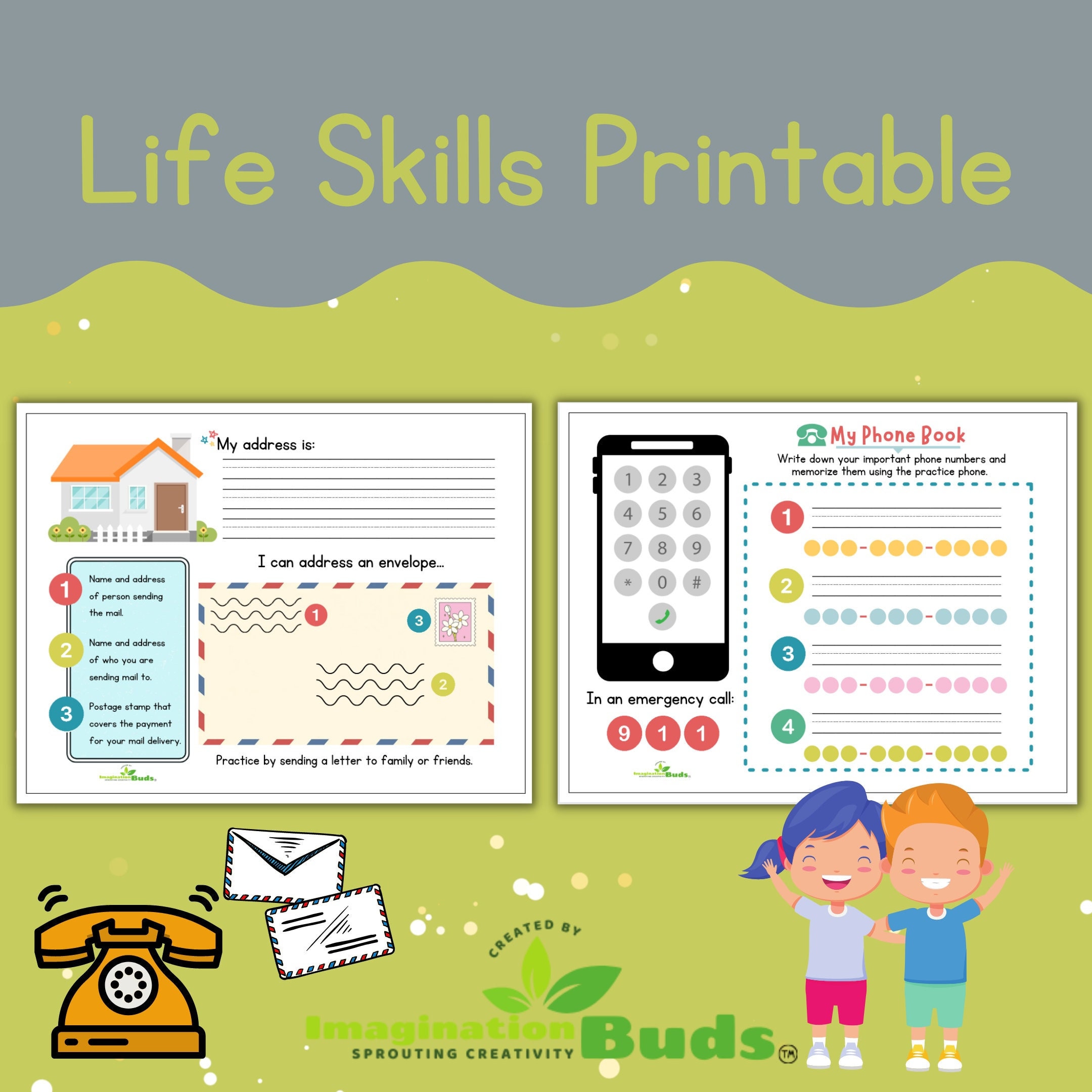LIFE SKILLS WORKSHEETS Prek, Kindergarten Printable, Learn Your