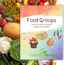 The 5 Food Groups, Worksheets for kids, Flip-Book, Healthy Eating Learning Unit