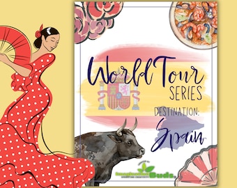 Spain Unit Study, Spanish Culture, Social Studies, Homeschool Printables, Learning Packet, Hands-on Worksheets