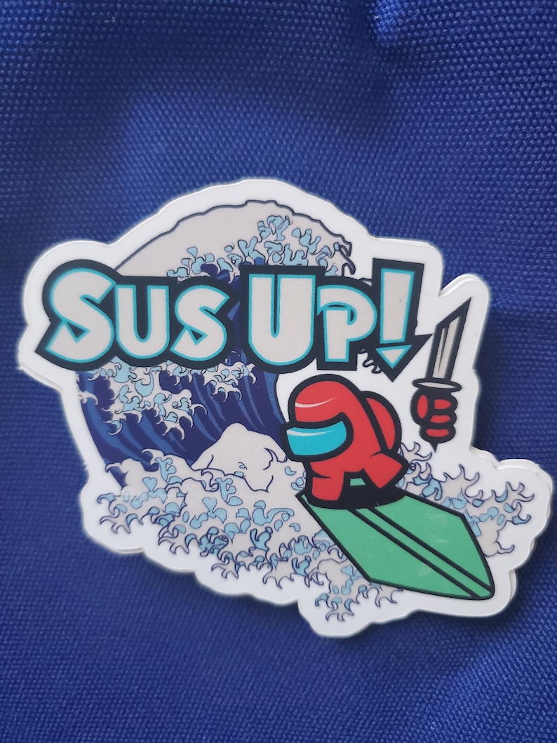 Sus Bus Sticker Among Us Sus up Vinyl Sticker 2.9