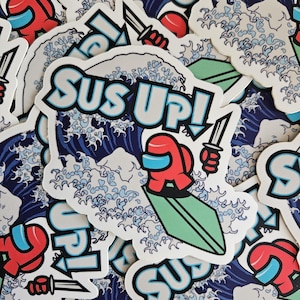 Onder ons Sus Up-vinylsticker 2,9 x 2,5 inch