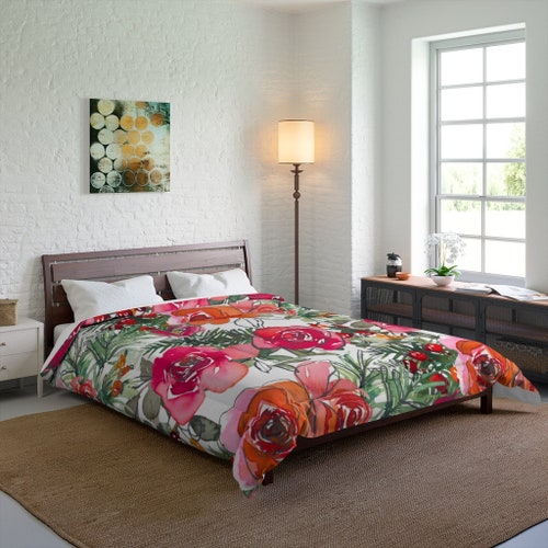Comforter floral for happy holidays and shops Christmas gift