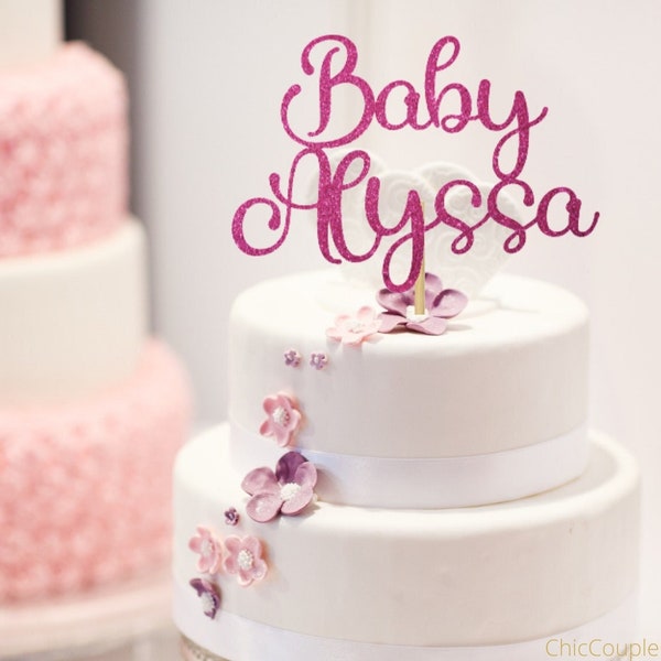 Personalized Baby Name Cake Topper, Cake Topper for a Baby Shower, Customizable Cake Topper for a Gender Reveal