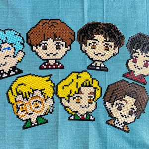 BTS Tiny Tan Dynamite Perler Bead Figures Decor Australia