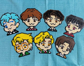 BTS Tiny Tan Dynamite Perler Bead Figures Decor