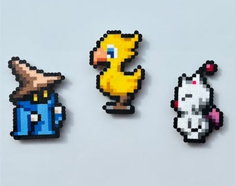 Final Fantasy 8-Bit Perler Magnet Set of 3