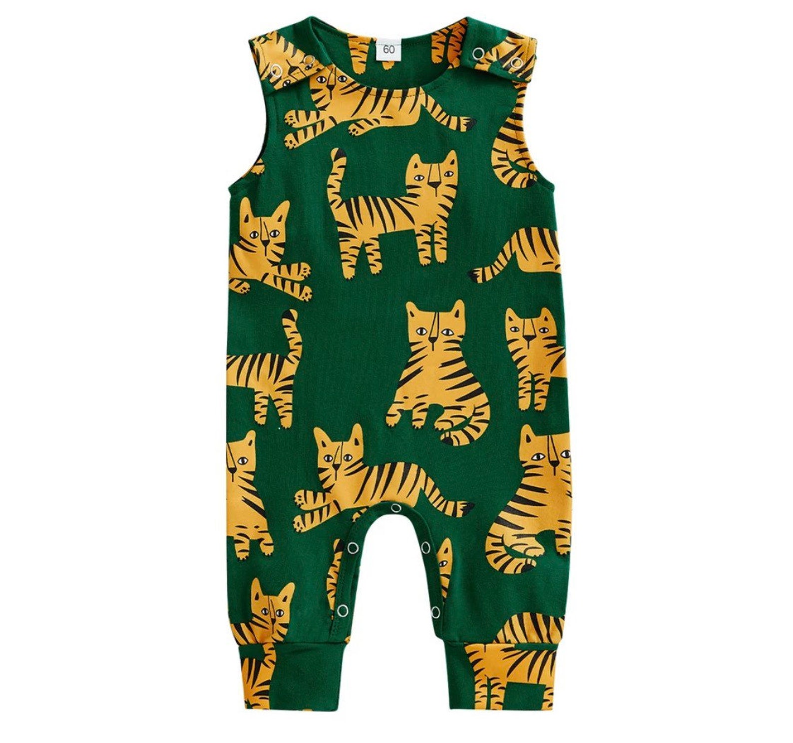 Tiger Unisex Baby Clothing Baby Overall Romper Safari Jungle Etsy UK