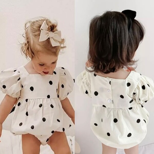 Baby Girl Black Romper - Etsy