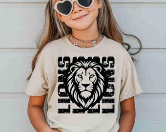 Lions Tshirt, Game Day Shirt, Lions Logo Shirt, Custom Mascot Shirt, School Spirit Shirt, Teacher Shirts, Custom Team Shirt, Sports Mom Tees