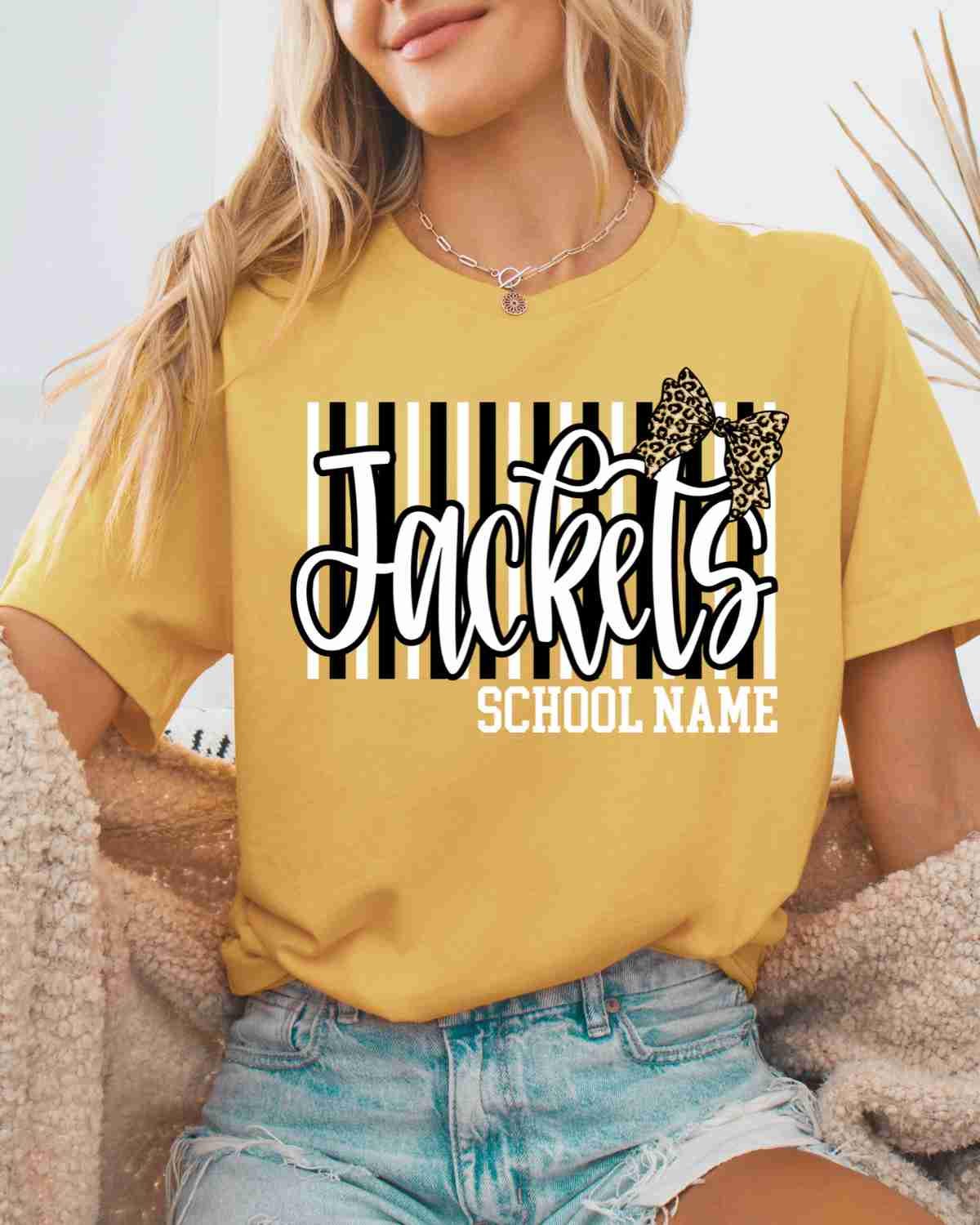 Custom Mascot Shirt Custom School Shirt City Mascot Shirt Custom School Tees Elementary Teacher Shirt High School Teacher Leopard Bow Shirt