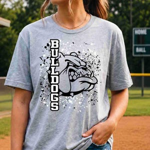 Bulldogs Shirt, Bulldog Mascot Shirt, Custom School Shirt, School Spirit Shirt, Sports Mom Shirt, Game Day Shirt, Mascot School Youth Shirt