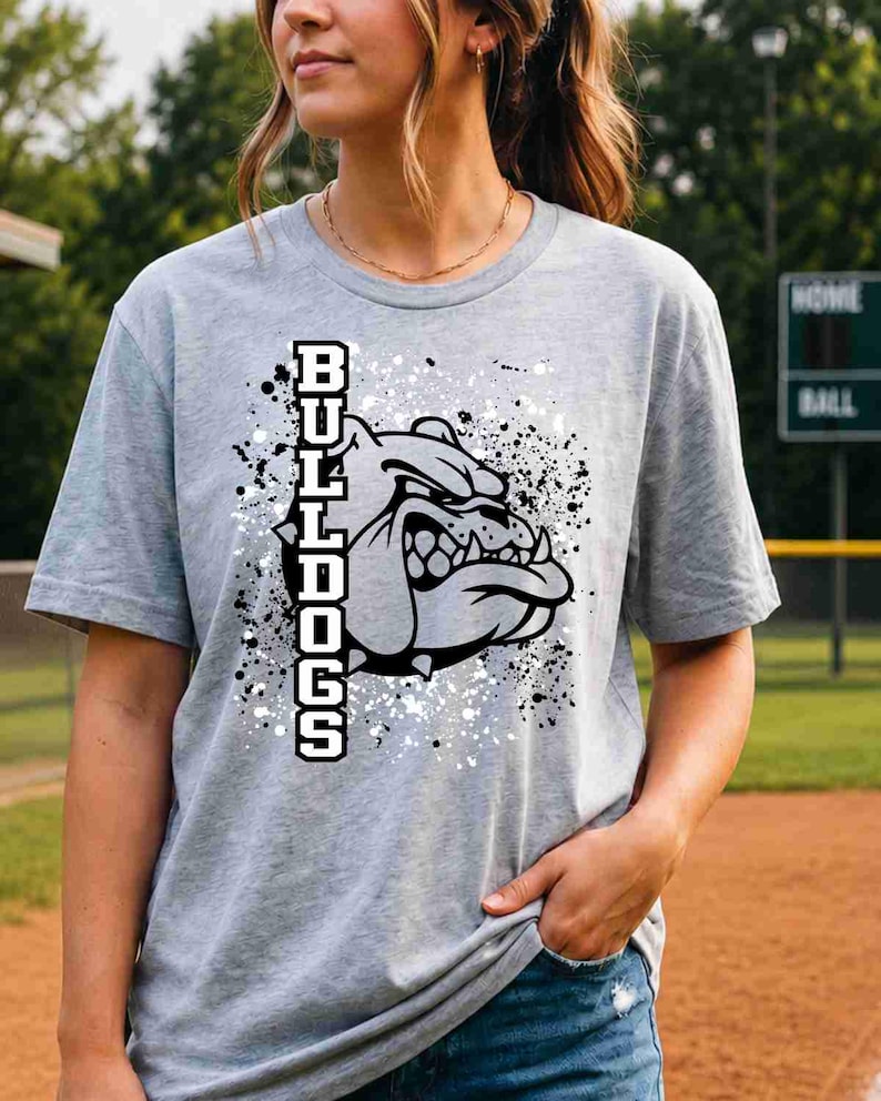 Bulldogs Shirt, Bulldog Mascot Shirt, Custom School Shirt, School Spirit Shirt, Sports Mom Shirt, Game Day Shirt, Mascot School Youth Shirt