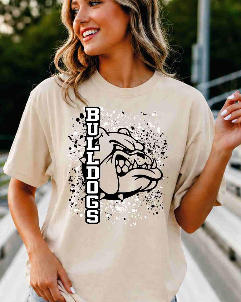 Bulldogs Shirt, Bulldog Mascot Shirt, Custom School Shirt, School Spirit Shirt, Sports Mom Shirt, Game Day Shirt, Mascot School Youth Shirt