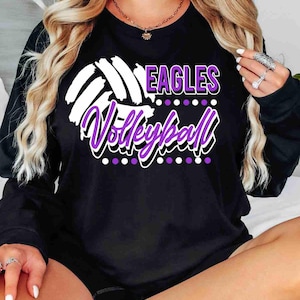Eagles Volleyball Shirt Custom Volleyball Shirt Custom School Shirt Game Day Apparel Eagle Pride Shirt Volleyball Tees Eagles Sweatshirt